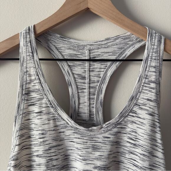 Lululemon Tie It Up Singlet in Tiger Space Dye Black White Tie-Back Tank Top - Picture 9 of 10